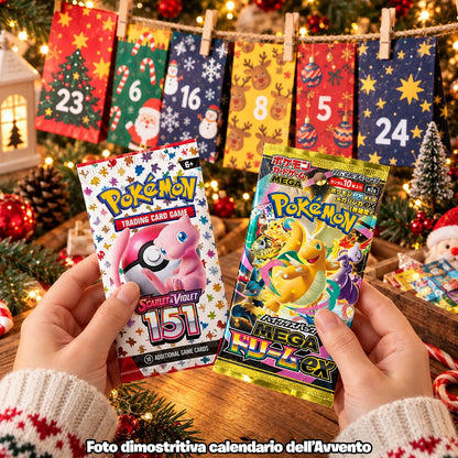 Ημερολόγιο Advent Pokémon – 24 εκπλήξεις με φακελάκια, κάρτες, gadget και 3 μίνι φιγούρες Funko Bitty Pop!