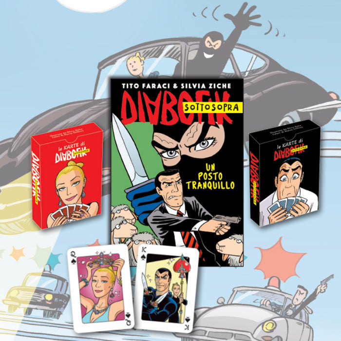 Fumetto DIABOLIK Sottosopra "Un posto Tranquillo" + Gadget Le carte da poker inedite di Silvia Ziche - Karte 2024