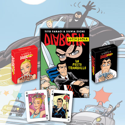 Fumetto DIABOLIK Sottosopra "Un posto Tranquillo" + Gadget Le carte da poker inedite di Silvia Ziche - Karte 2024