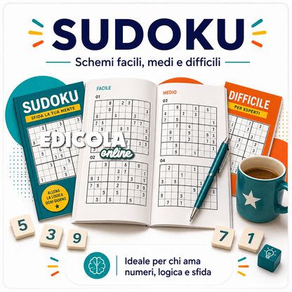 Crea il tuo Stock di Enigmistica: Cruciverba, Puzzle, Sudoku, Autodefiniti e Crittografati