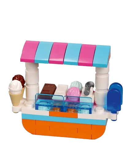 Rivista LEGO FRIENDS n.2 - Kit Chiosco dei gelati + Beach shop