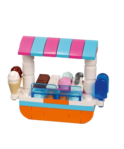 Rivista LEGO FRIENDS n.2 - Kit Chiosco dei gelati + Beach shop