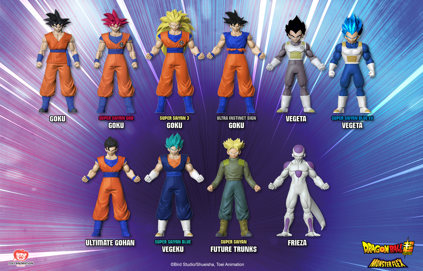 DRAGONBALL Super ausziehbare 3D-Actionfigur Monsterflex Goku Manga-Charaktere