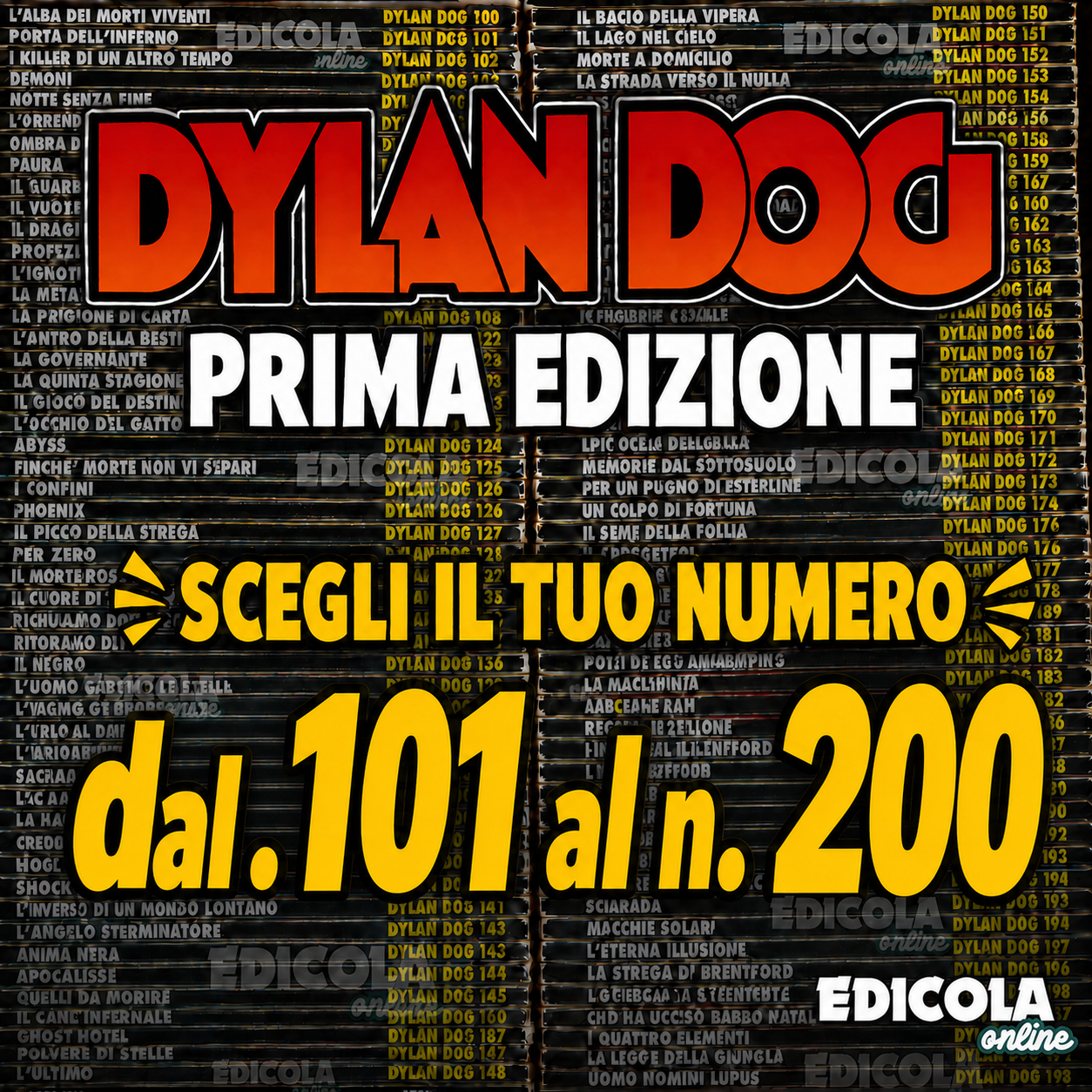 Comics von 101 bis 200 von DYLAN DOG Originallos erste 1. Auflage Vervollständigen Sie Ihre Sammlung
