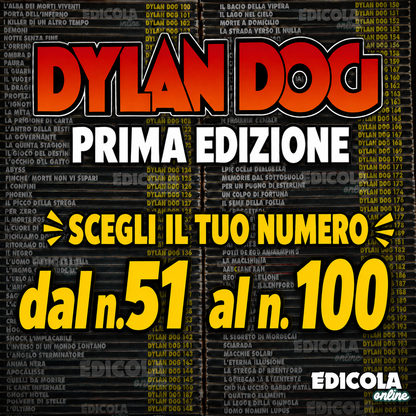 Comics von 51 bis 100 der ersten 1. Originalausgabe von Dylan Dog Lot runden Ihre Sammlung ab