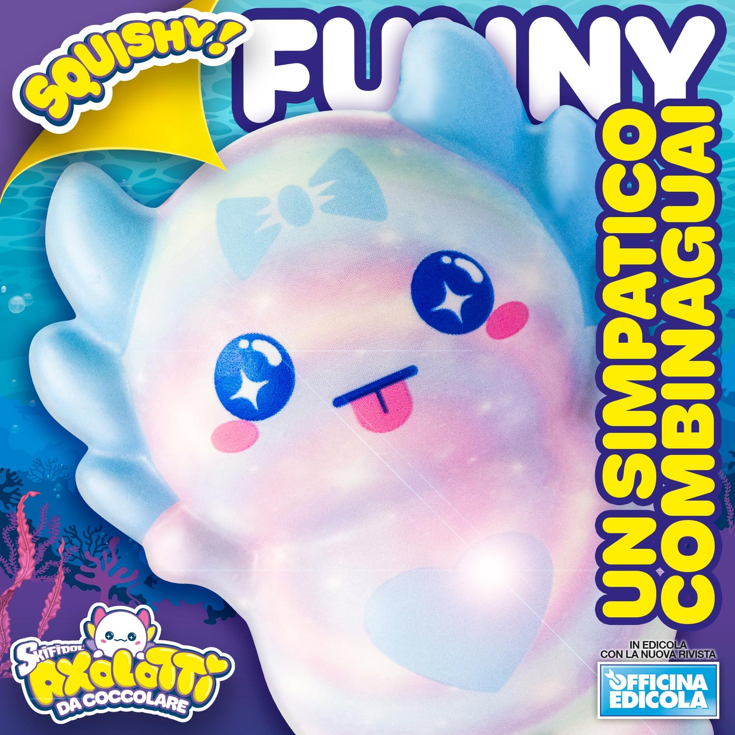 Skifidol Squishy ! Axolotti da coccolare morbidi da schiacciare