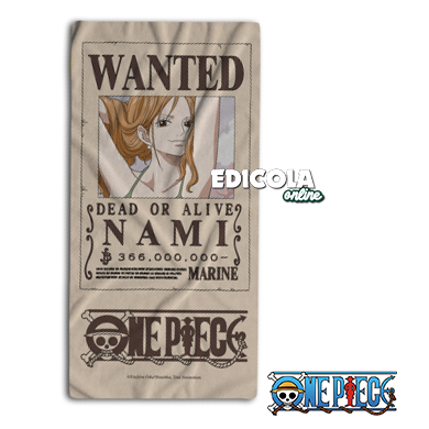 One Piece - Telo mare ufficiale Wanted 160 x 80 cm - NAMI