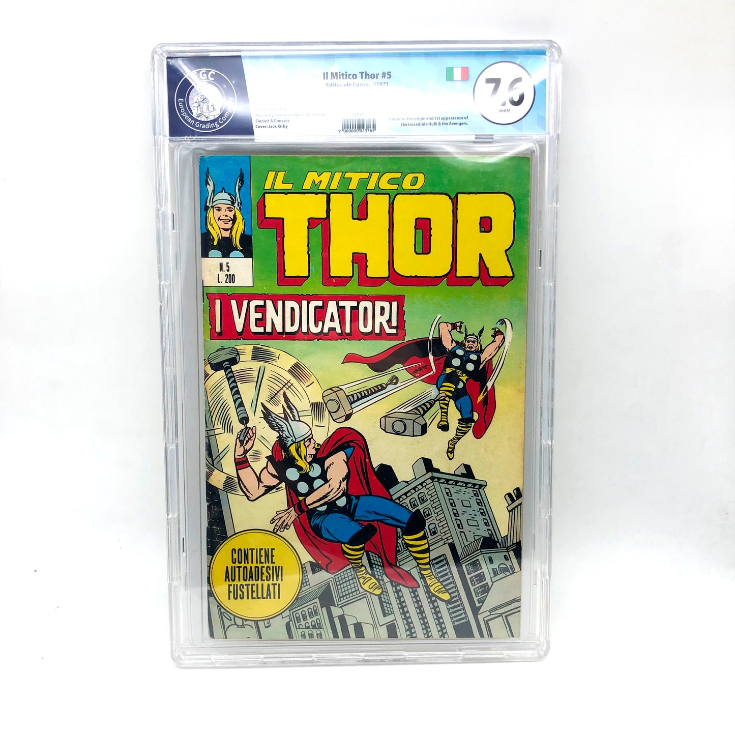 Bandes dessinées classées EGC : Le mythique THOR #5 - Les Avengers - Editoriale Corno (1971) ORIGINAL !!!