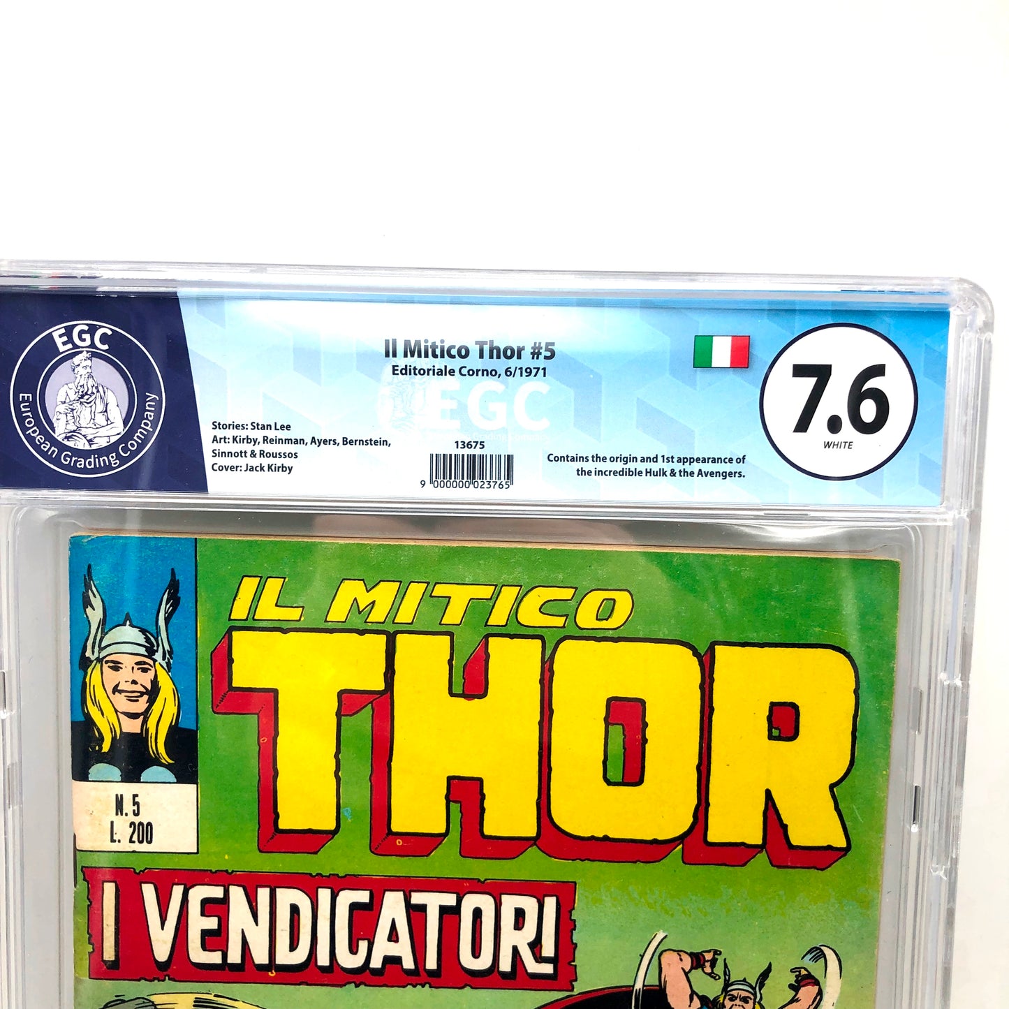 Bandes dessinées classées EGC : Le mythique THOR #5 - Les Avengers - Editoriale Corno (1971) ORIGINAL !!!