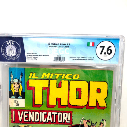 Bandes dessinées classées EGC : Le mythique THOR #5 - Les Avengers - Editoriale Corno (1971) ORIGINAL !!!