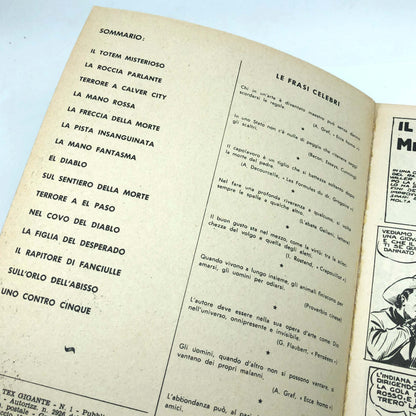 Fumetto Tex Willer Tre Stelle numero n.1 LA MANO ROSSA Originale £ 200 Lire 1964