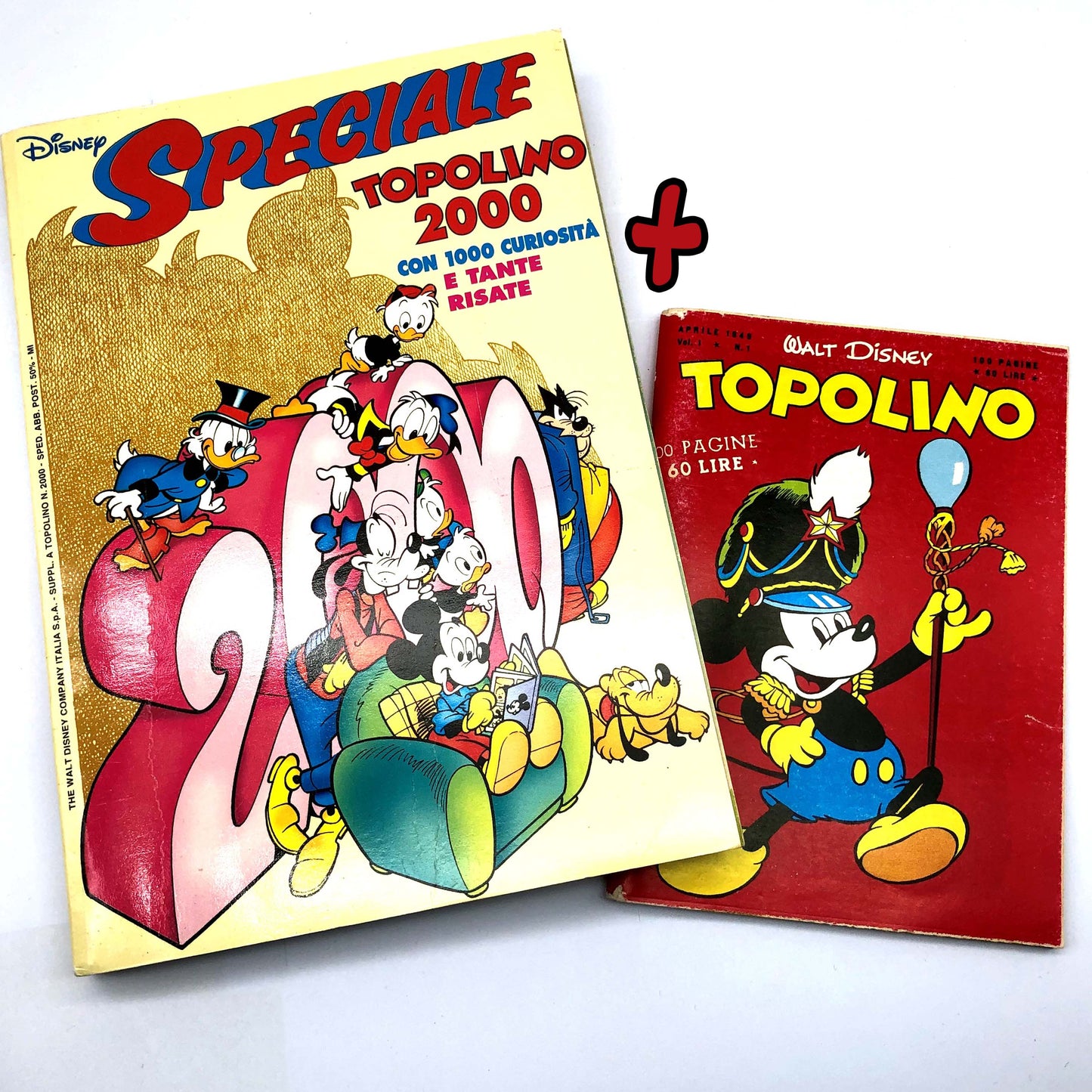 MICKEY MOUSE Special Comic 2000 + n. 1 REPRINT Collectible 60lire Vintage Rare