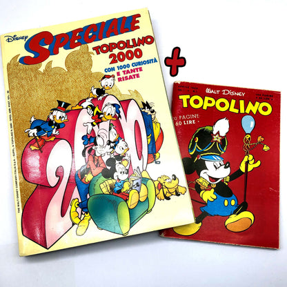 MICKEY MOUSE Special Comic 2000 + n. 1 REPRINT Collectible 60lire Vintage Rare