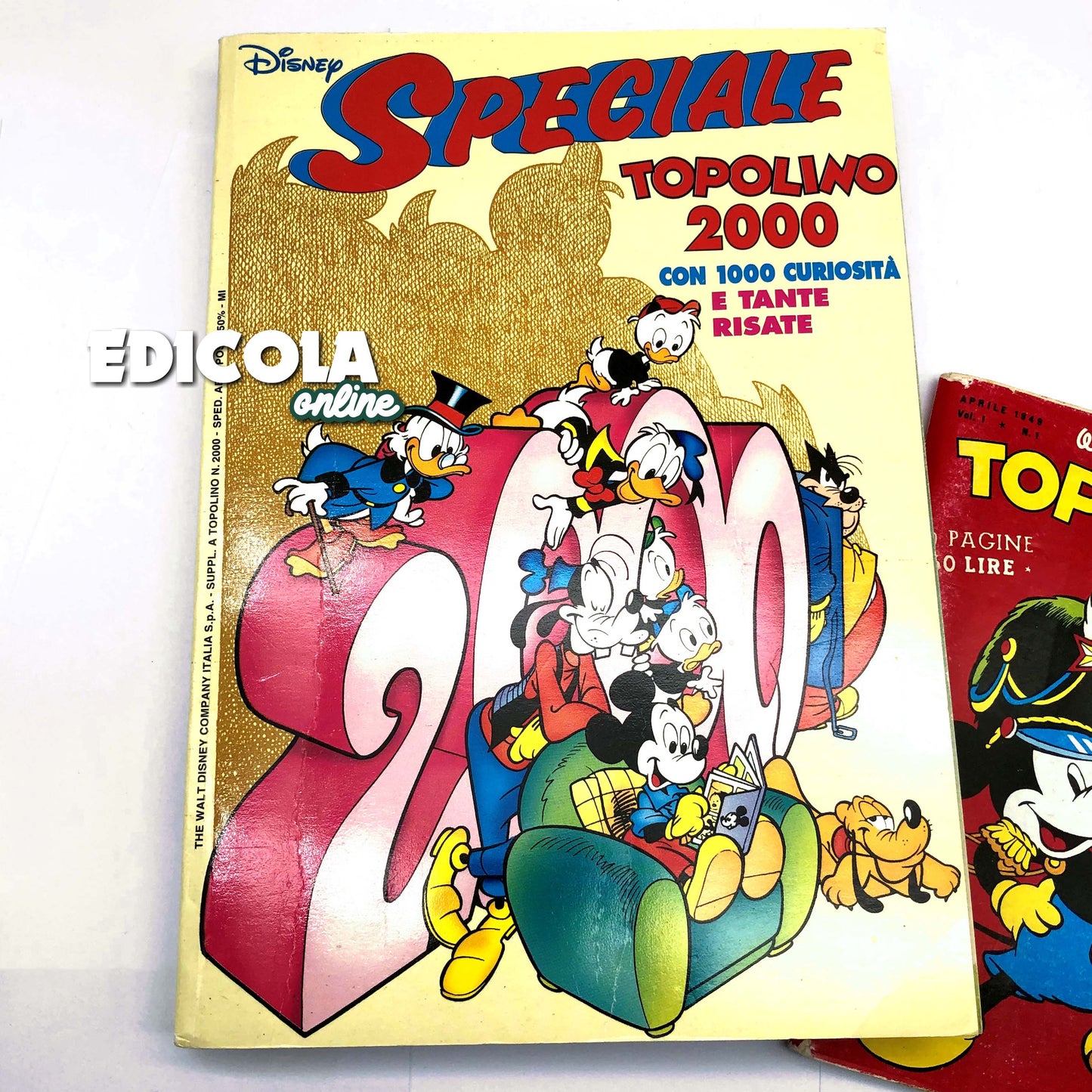 MICKEY MOUSE Special Comic 2000 + n. 1 REPRINT Collectible 60lire Vintage Rare