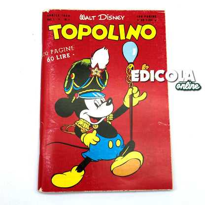 MICKEY MOUSE Special Comic 2000 + n. 1 REPRINT Collectible 60lire Vintage Rare