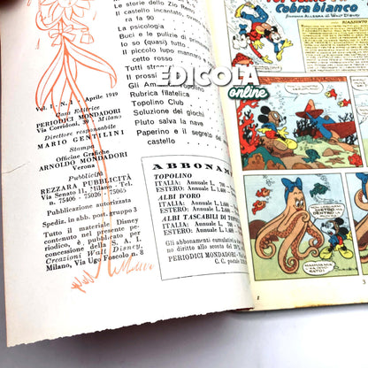 MICKEY MOUSE Special Comic 2000 + n. 1 REPRINT Collectible 60lire Vintage Rare