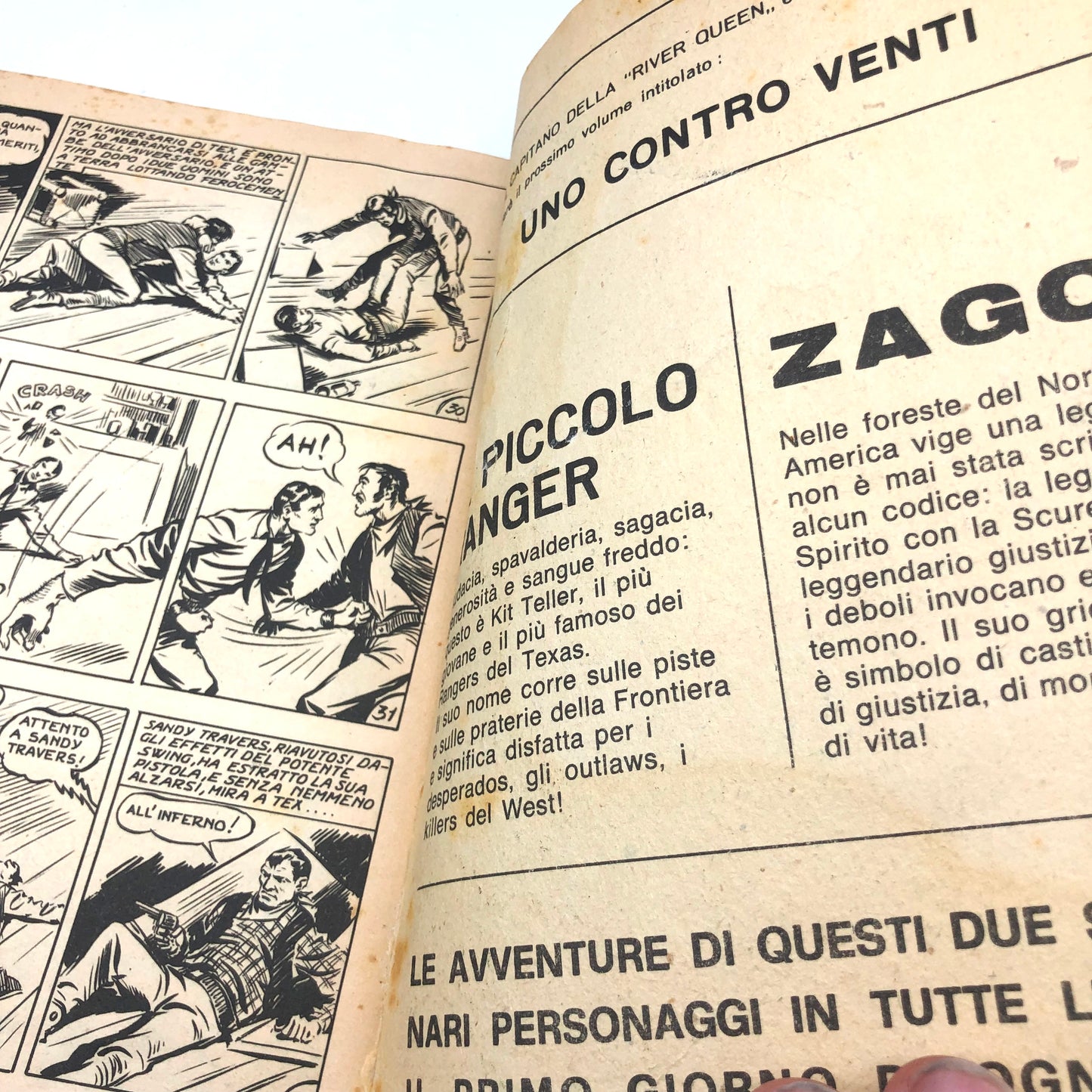 Fumetto Tex Willer numero n. 1 LA MANO ROSSA Originale £ 350 Lire 1964 Aut 2926 (Difetto sul retro)