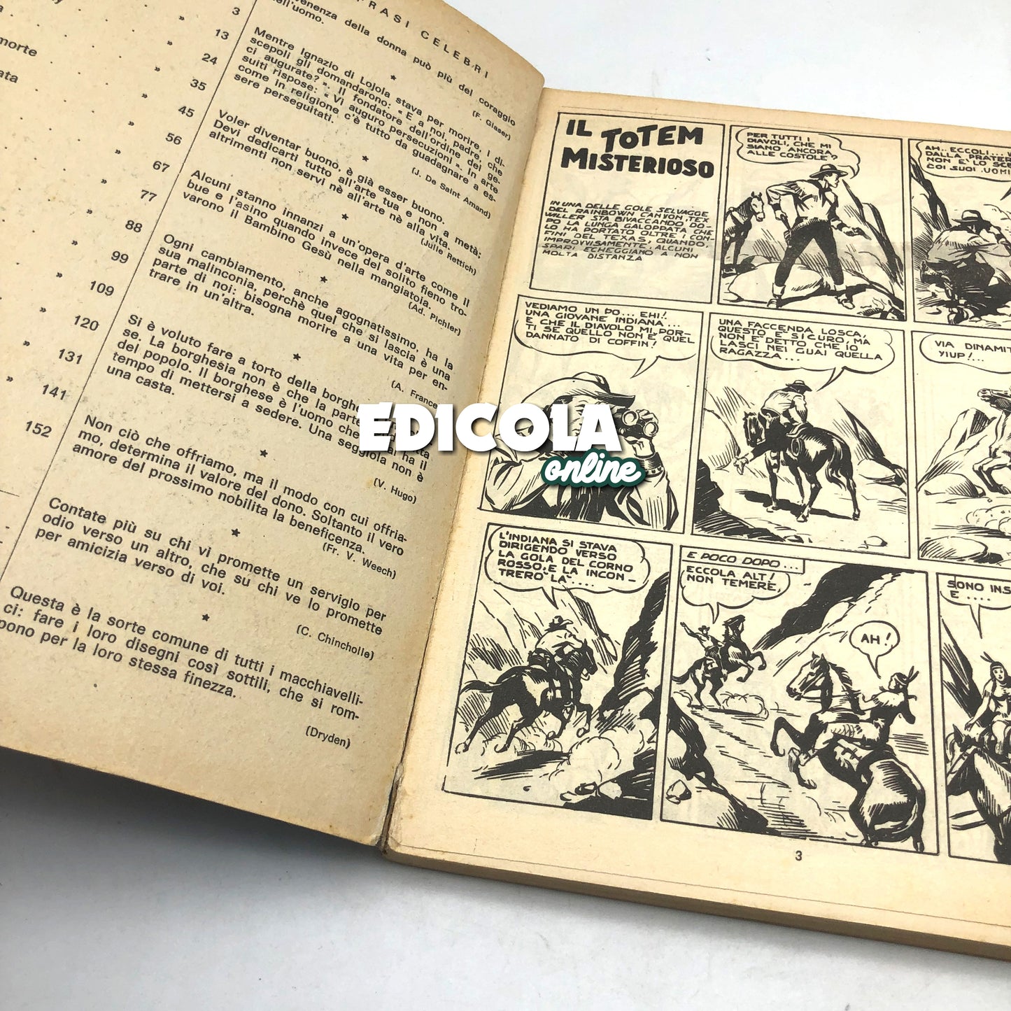 Numéro de bande dessinée Tex Willer n. 1 LA MAIN ROUGE Original £350 Lire 1964 Aut 2926