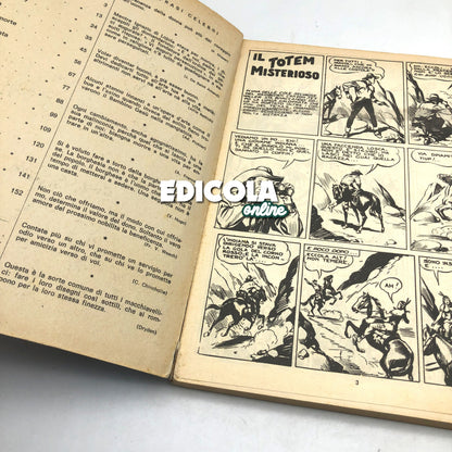 Numéro de bande dessinée Tex Willer n. 1 LA MAIN ROUGE Original £350 Lire 1964 Aut 2926