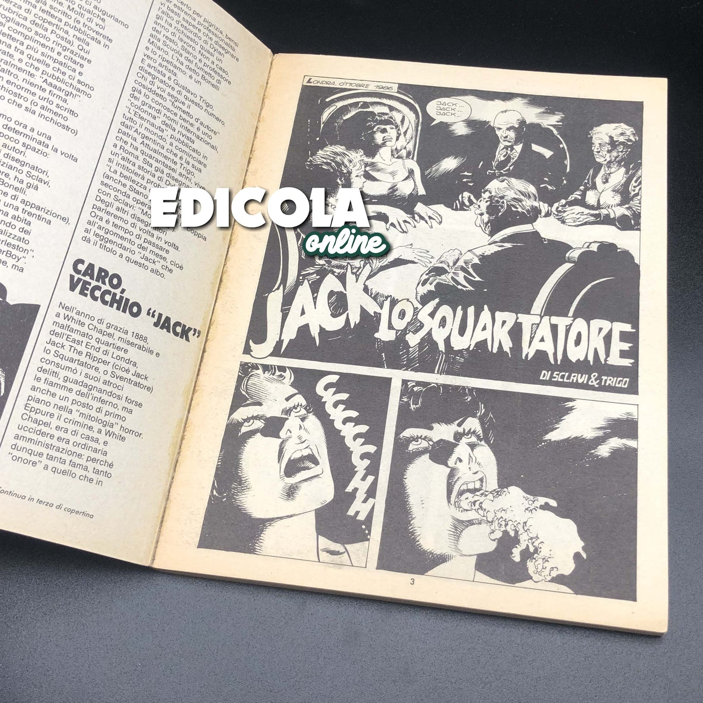 Fumetto di DYLAN DOG numero n. 2 Originale Prima Edizione Jack lo Squartatore