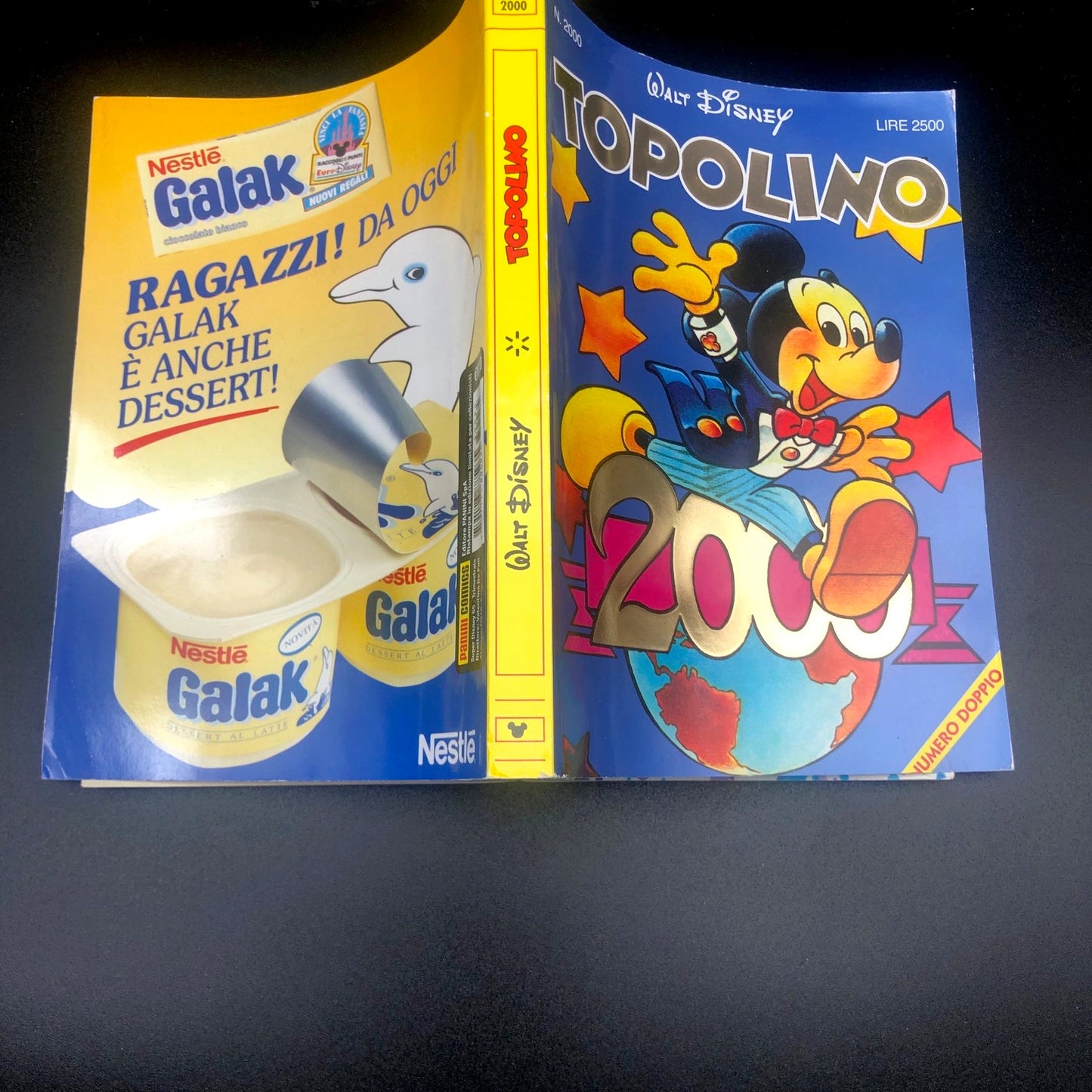 Fumetto TOPOLINO n. 2000 da Collezione Variant Oro Gold Cover Copertina Raro