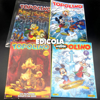 Set 4 Fumetti TOPOLINO e la SPADA di GHIACCIO Serie Completa 3497 3498 3499 3500