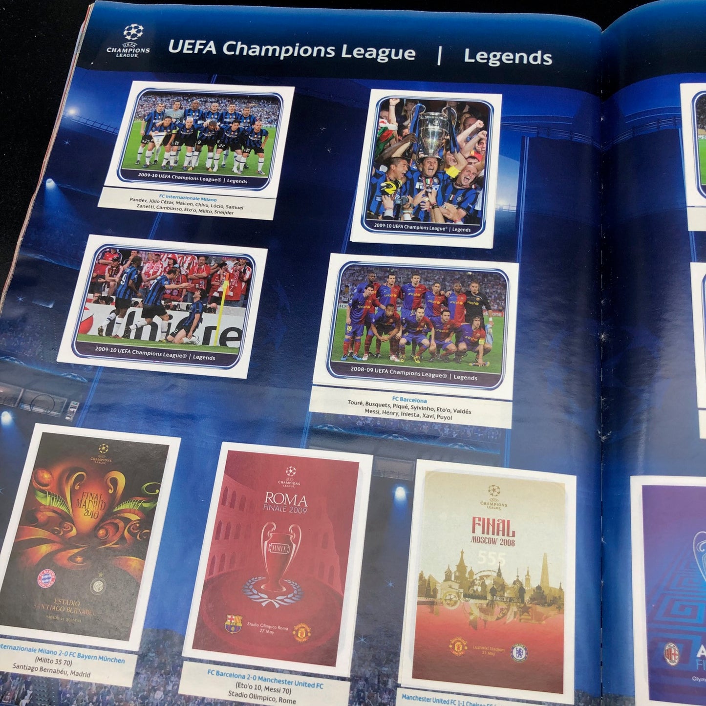 Album complet de stickers joueurs de football Panini LIGUE DES CHAMPIONS 2009-10 UEFA 2010