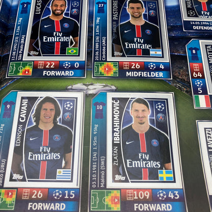 Album complet de stickers joueurs de football LIGUE DES CHAMPIONS 2016-17 Topps UEFA 2017