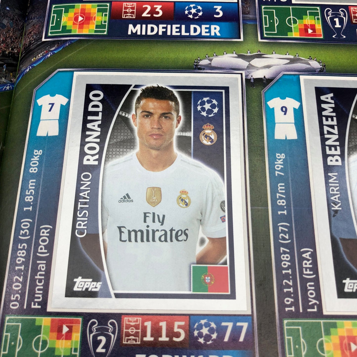 Album complet de stickers joueurs de football LIGUE DES CHAMPIONS 2016-17 Topps UEFA 2017