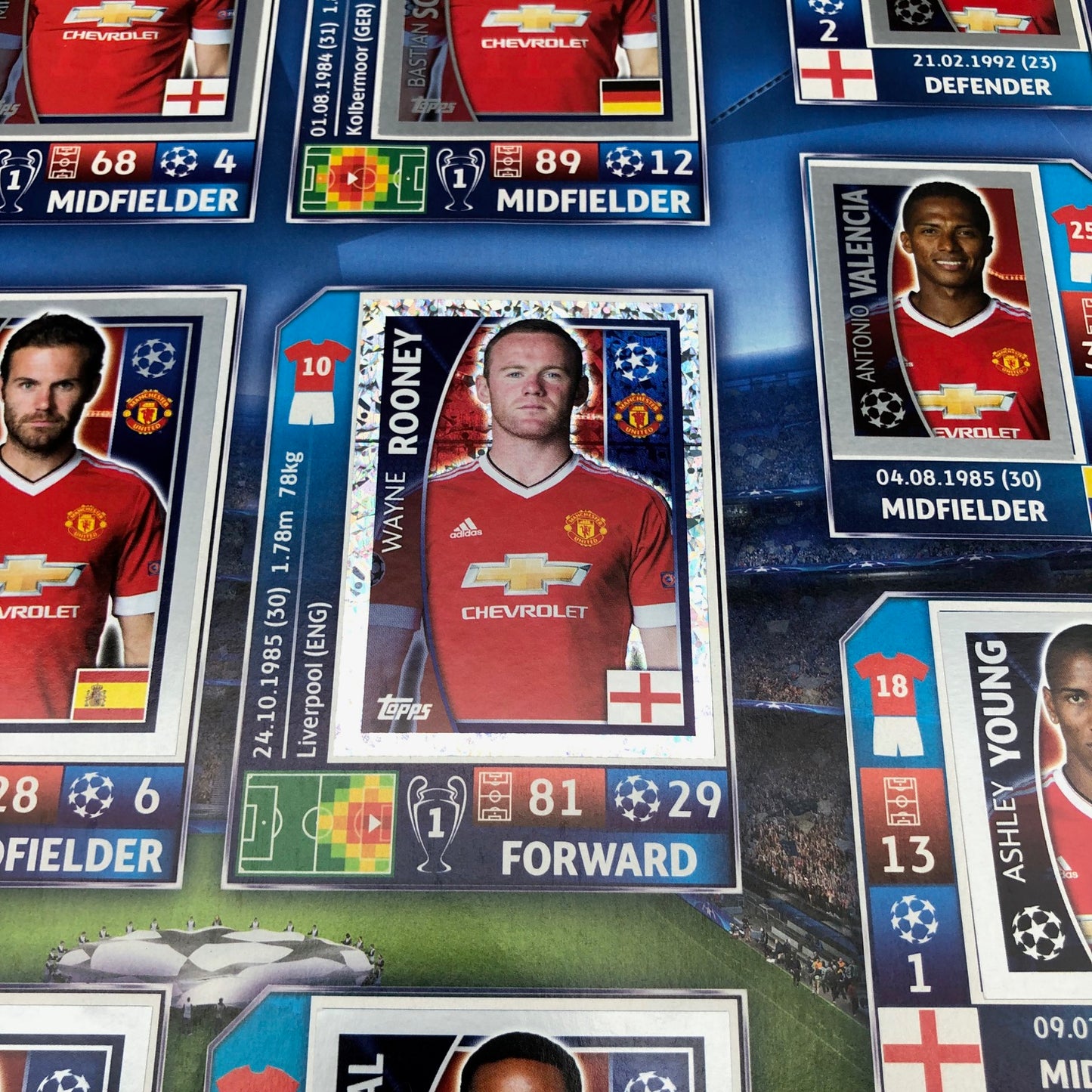 Album complet de stickers joueurs de football LIGUE DES CHAMPIONS 2016-17 Topps UEFA 2017