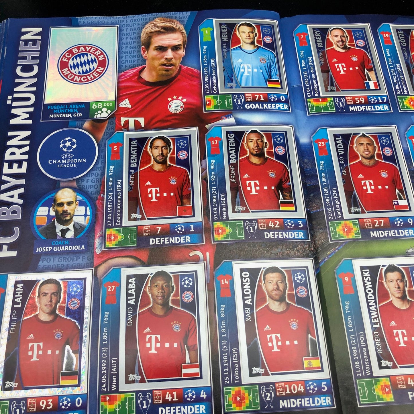 Album complet de stickers joueurs de football LIGUE DES CHAMPIONS 2016-17 Topps UEFA 2017