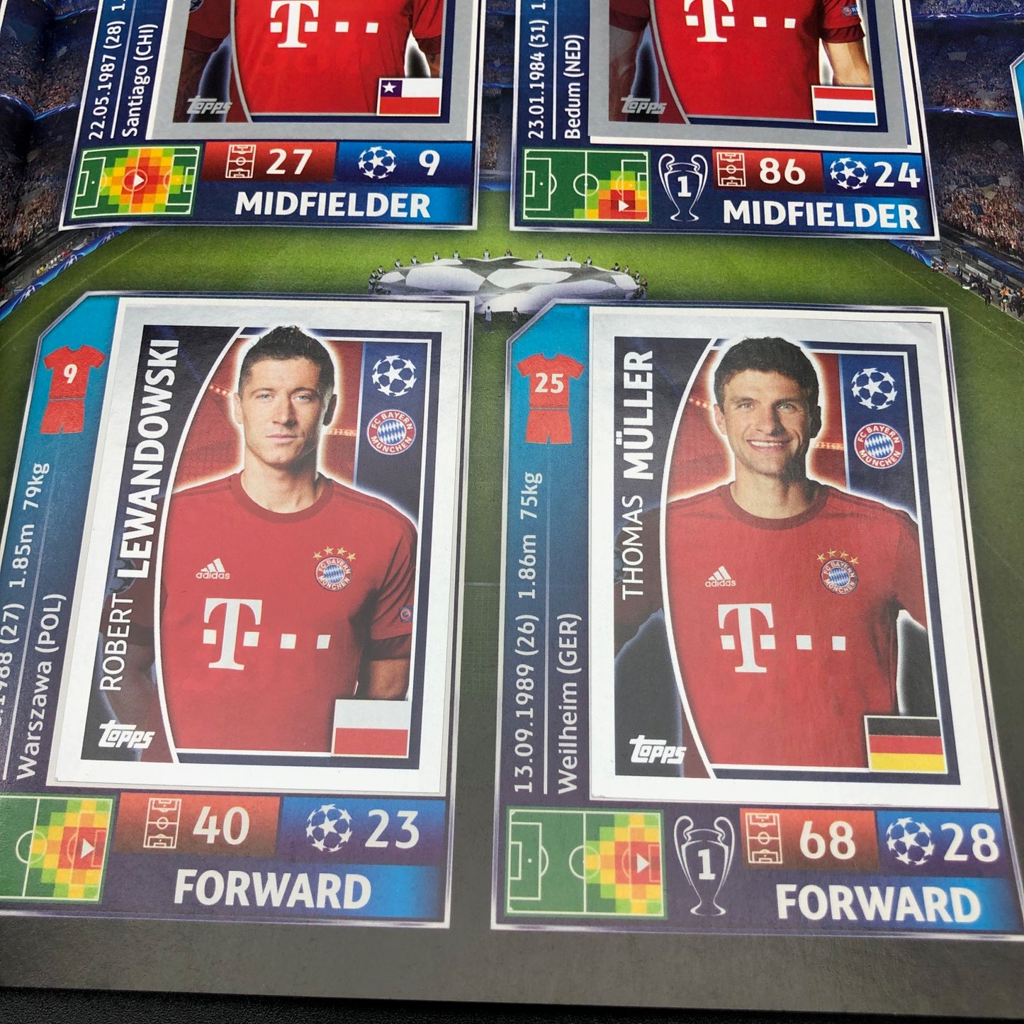 Album complet de stickers joueurs de football LIGUE DES CHAMPIONS 2016-17 Topps UEFA 2017