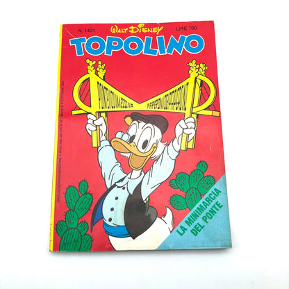 Fumetto di TOPOLINO post Salvini Libretto Usato 1401 Originale Ponte di Messina