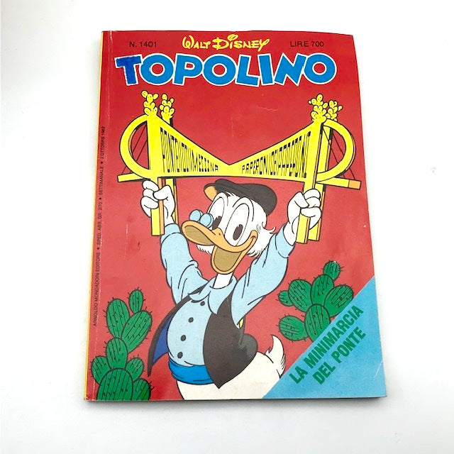 Fumetto di TOPOLINO post Salvini Libretto Usato 1401 Originale Ponte di Messina