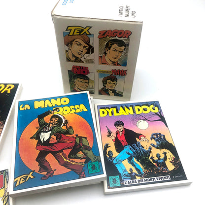 Lotto 8 Fumetti Mignon Lo Scarabeo numeri n. 1 DYLAN DOG NATHAN NEVER ZAGOR TEX