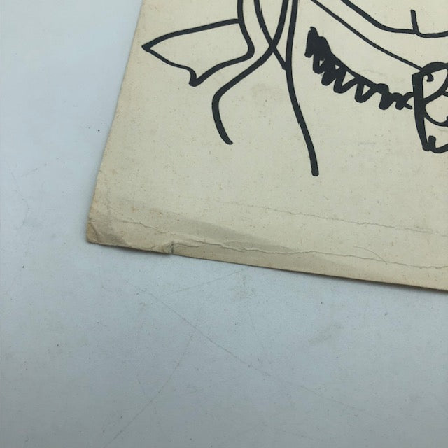 Cartoncino Illustrazione Hugo Pratt "laboratorio del fumetto - Montestella"