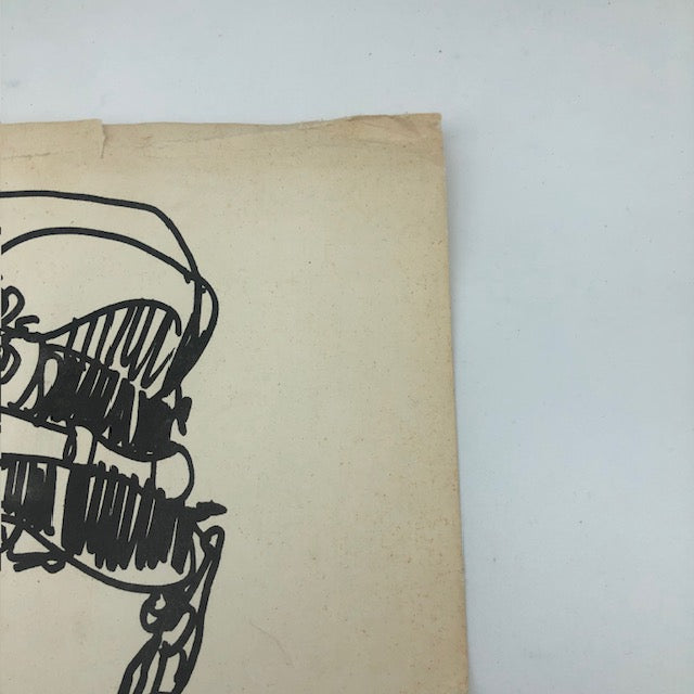 Cartoncino Illustrazione Hugo Pratt "laboratorio del fumetto - Montestella"