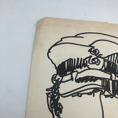 Cartoncino Illustrazione Hugo Pratt "laboratorio del fumetto - Montestella"