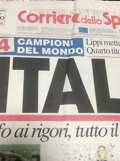 Corriere dello Sport 10 July 2006 ITALY World Champion Football World Cup