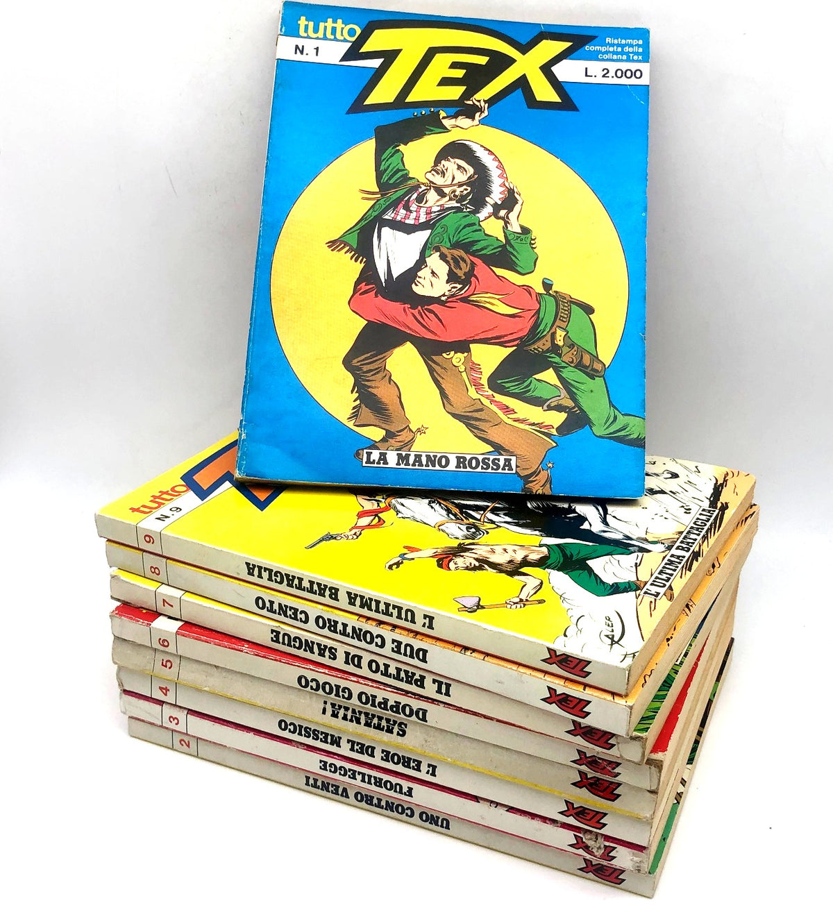Fumetti Tutto TEX WILLER Ristampa Completa da n 1 a 9 La Mano Rossa lotto Usati