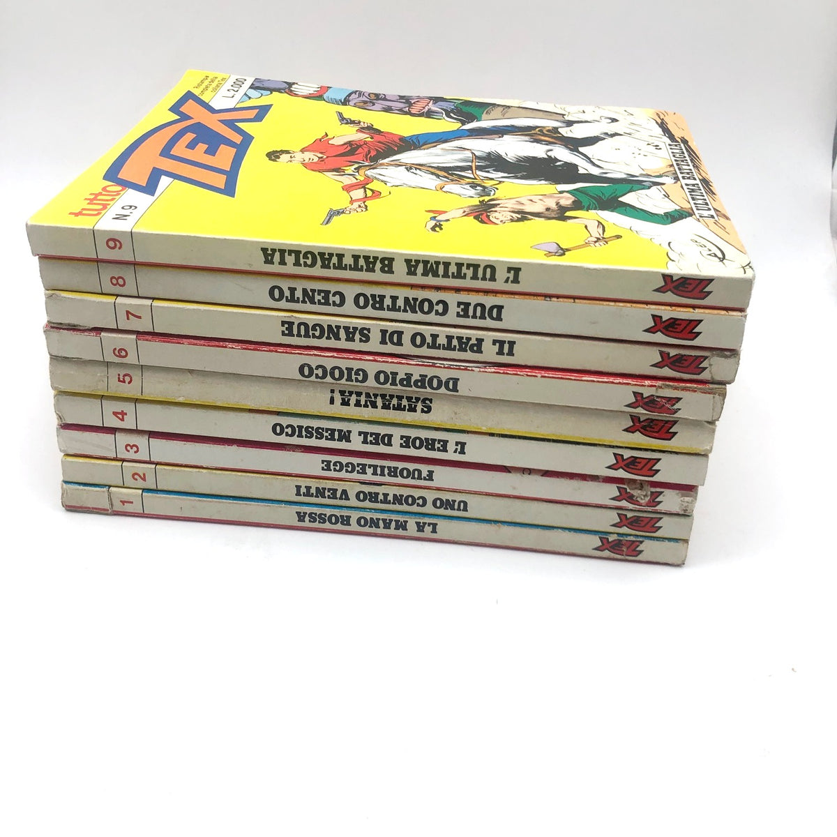 Fumetti Tutto TEX WILLER Ristampa Completa da n 1 a 9 La Mano Rossa lotto Usati
