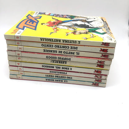 Fumetti Tutto TEX WILLER Ristampa Completa da n 1 a 9 La Mano Rossa lotto Usati