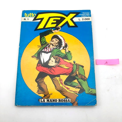 Comic Tutto Tex Willer Nummer n. 1 THE RED HAND Nachdruck gebraucht 1985 £2.000