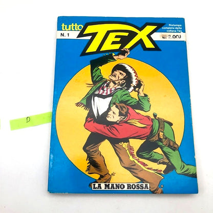 Comic Tutto Tex Willer Nummer n. 1 THE RED HAND Nachdruck gebraucht 1985 £2.000