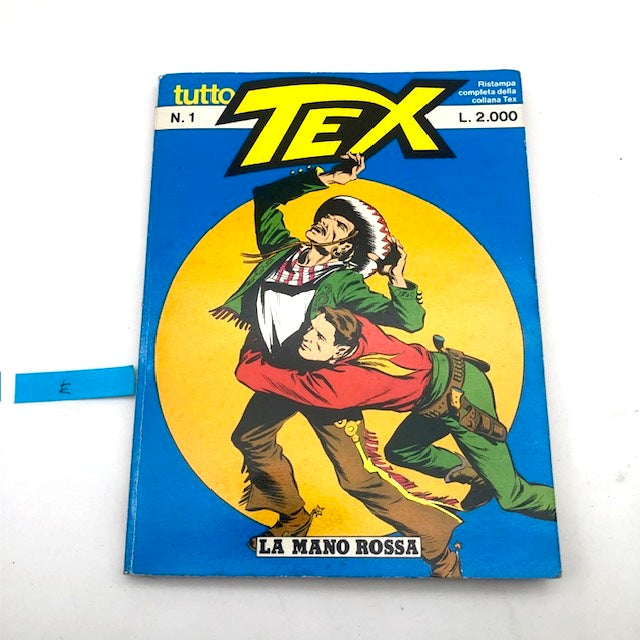 Comic Tutto Tex Willer Nummer n. 1 THE RED HAND Nachdruck gebraucht 1985 £2.000