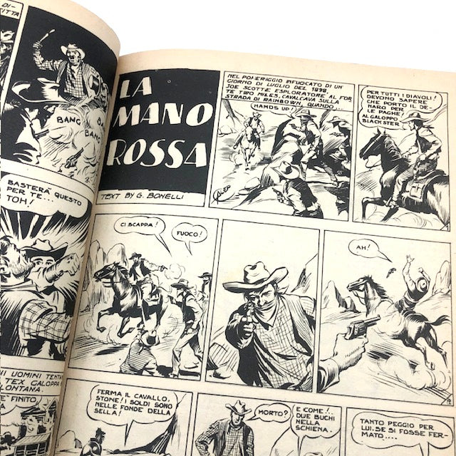 Tex Willer Comic Book Number 1 THE RED HAND Original £350 Lire 1964 Auth 2926