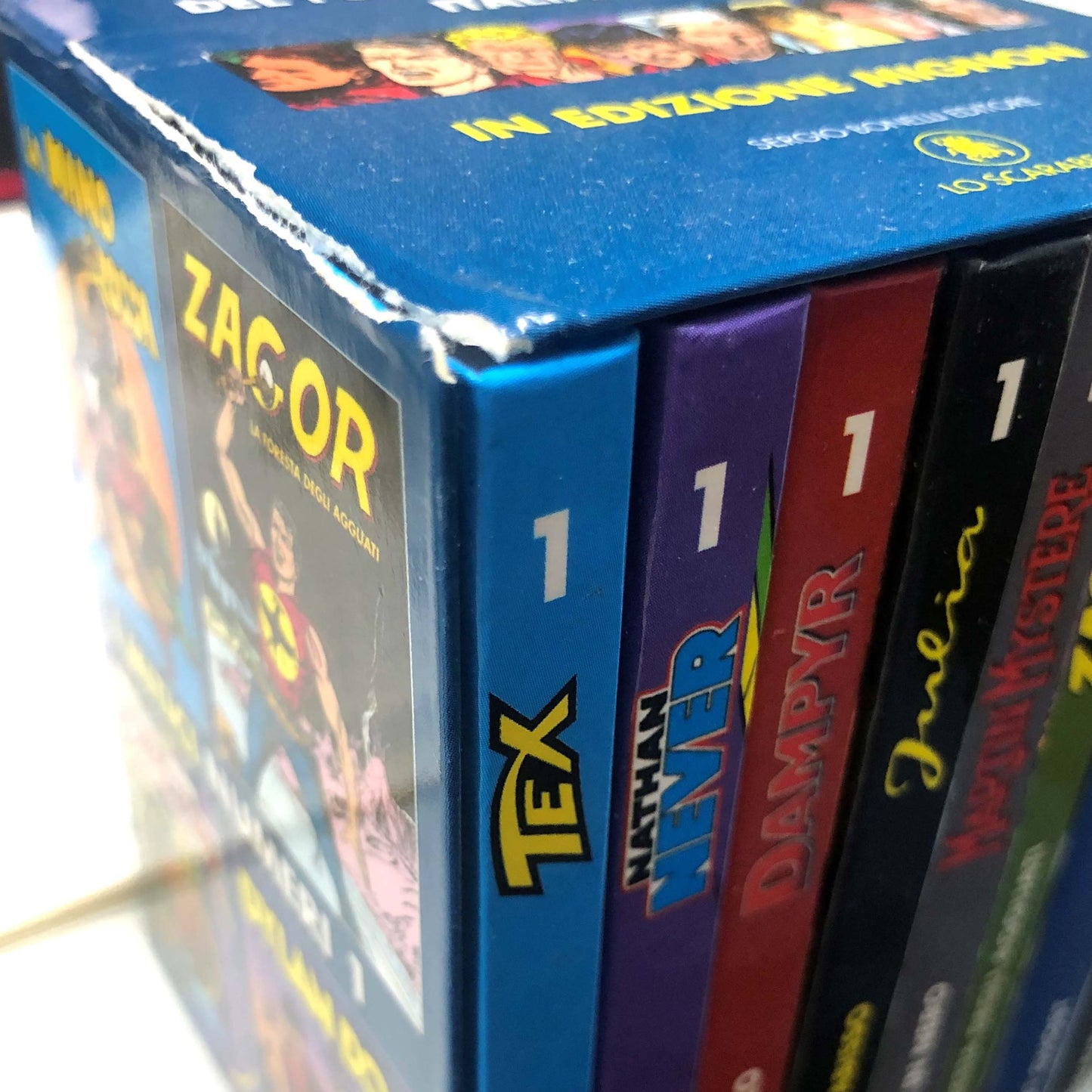 Lotto 8 Fumetti Mignon Lo Scarabeo numeri n. 1 DYLAN DOG NATHAN NEVER ZAGOR TEX