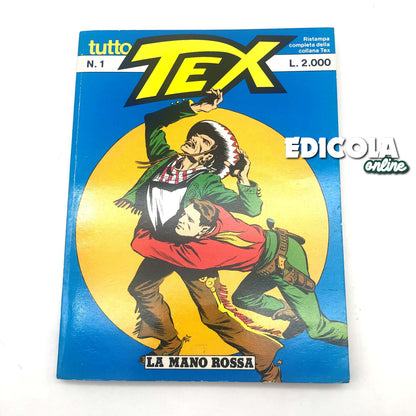 Comic Tutto Tex Willer Nummer n. 1 THE RED HAND Nachdruck gebraucht 1985 £2.000
