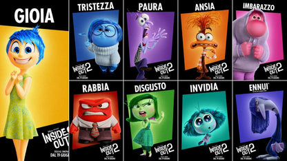 Sachets surprise des personnages 3D d'Inside Out 2 - Figurines