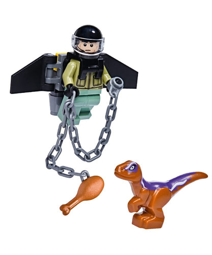 Rivista LEGO JURASSIC WORLD N. 8 - RANGER CON JETPACK + RAPTOR